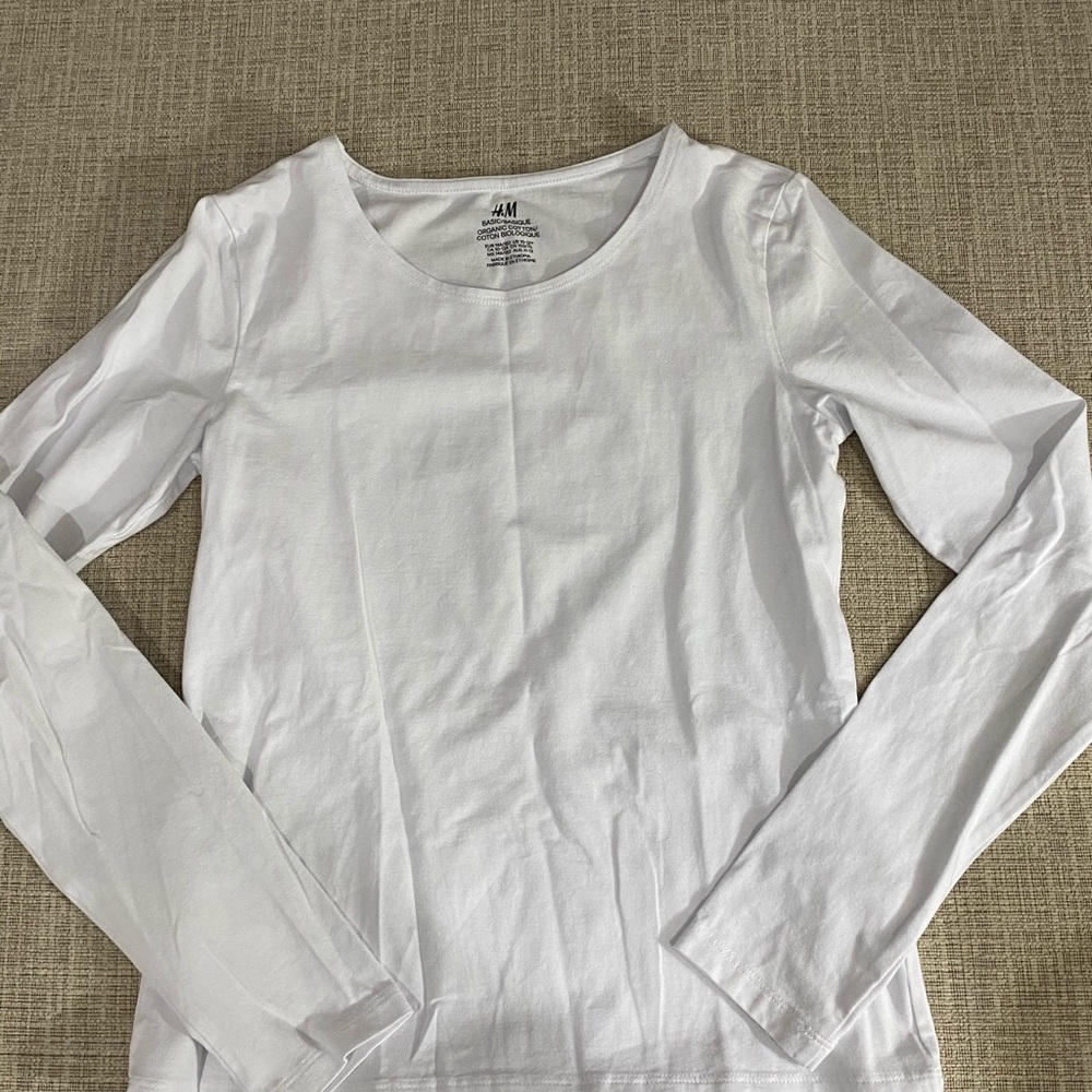 H&M White Long Sleeve Shirt